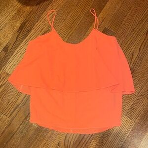 Coral Chiffon Top
